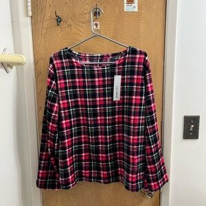 Pink and Black Plaid Flannel Pajama Set